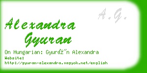 alexandra gyuran business card
